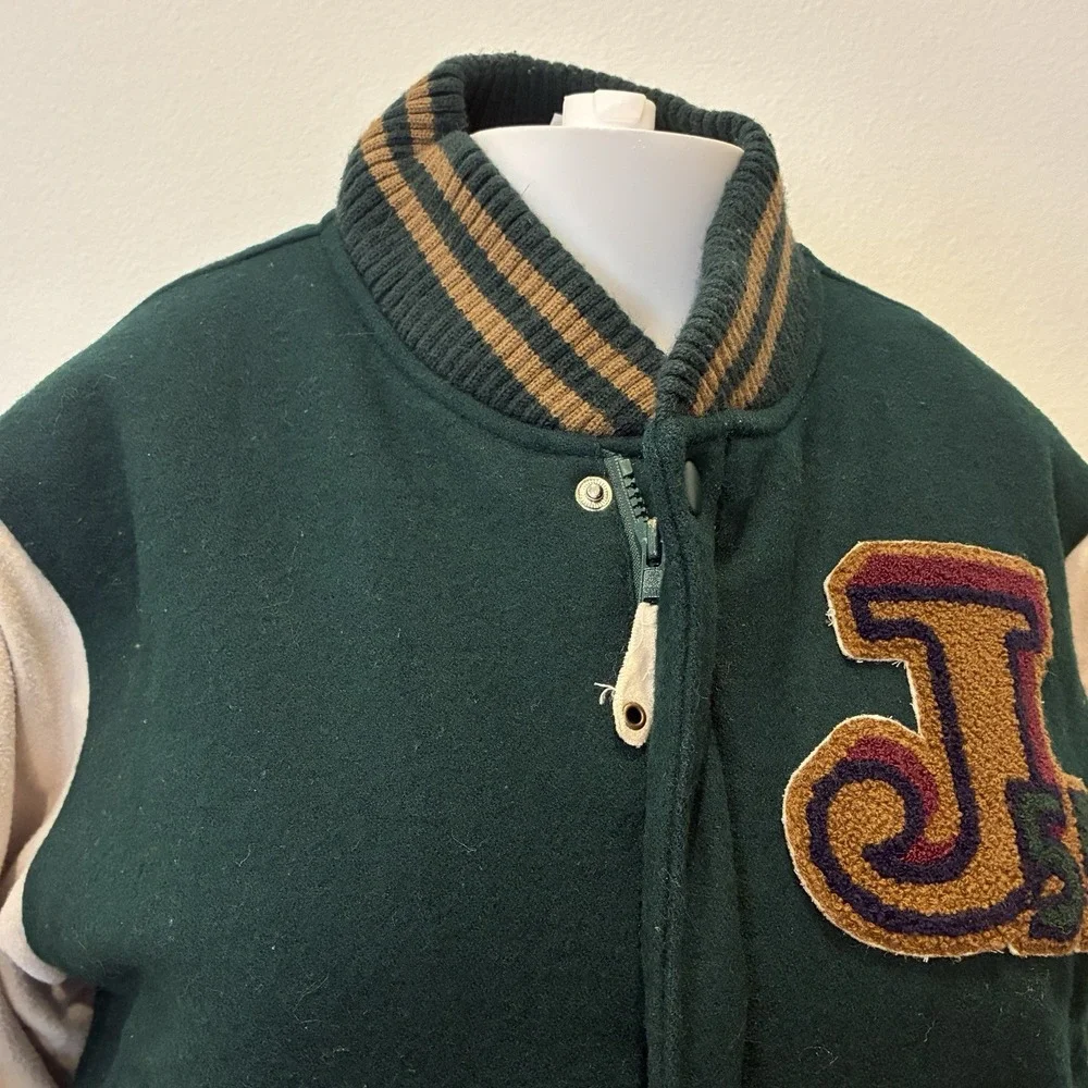 Vintage Jordache Wool Varsity Jacket Teen Girls M 12-14 Classic Retro‎ 80's 90's